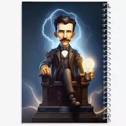 دفتر مشق 50 برگ خندالو طرح نیکولا تسلا (Nikola Tesla) کد F6838