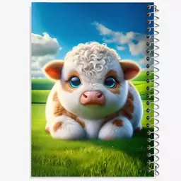 دفتر مشق 100 برگ خندالو طرح گاو (Cow) کد F7539