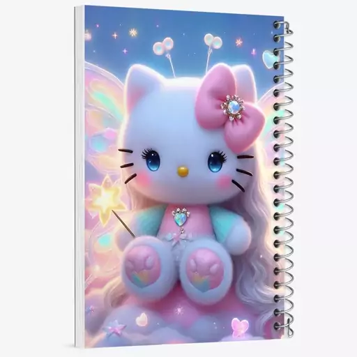 دفتر مشق 50 برگ خندالو طرح هلو کیتی (Hello Kitty) کد F6068