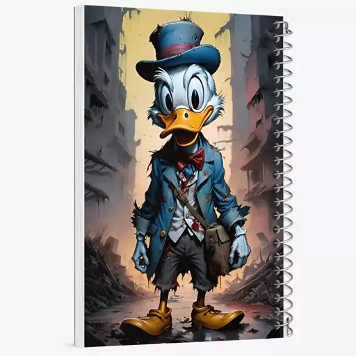 دفتر مشق 100 برگ خندالو طرح دانلد داک (Donald Duck) کد F8485