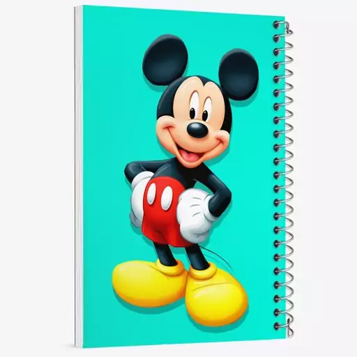 دفتر مشق 100 برگ خندالو طرح میکی موس Mickey Mouse  کد 2434