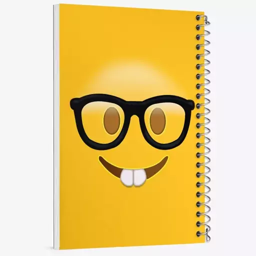 دفتر مشق 100 برگ خندالو طرح ایموجی Emoji  کد 1290