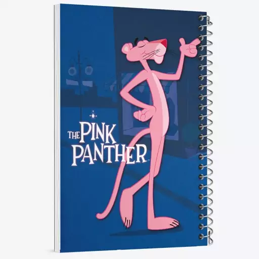 دفتر مشق 100 برگ خندالو طرح پلنگ صورتی Pink Panther  کد 1405