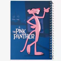 دفتر مشق 100 برگ خندالو طرح پلنگ صورتی Pink Panther  کد 1405