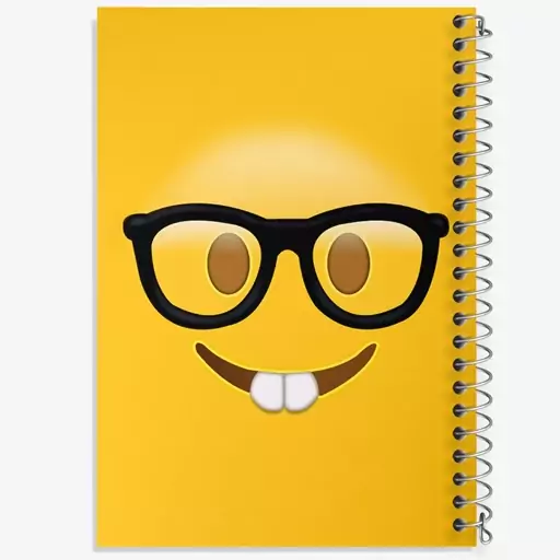 دفتر مشق 100 برگ خندالو طرح ایموجی Emoji  کد 1290