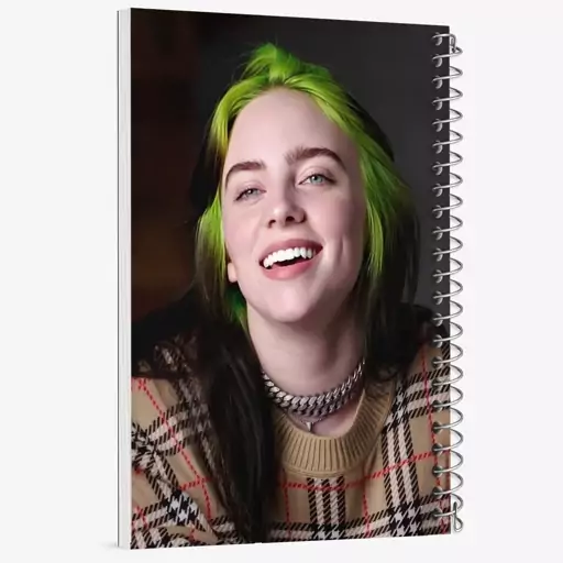 دفتر مشق 100 برگ خندالو طرح بیلی آیلیش Billie Eilish  کد 2756