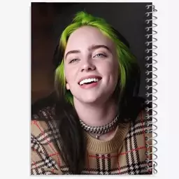 دفتر مشق 100 برگ خندالو طرح بیلی آیلیش Billie Eilish  کد 2756