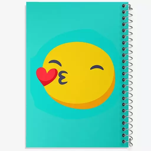 دفتر مشق 100 برگ خندالو طرح ایموجی Emoji  کد 3015