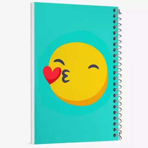 دفتر مشق 100 برگ خندالو طرح ایموجی Emoji  کد 3015