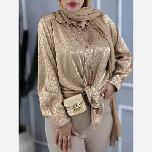 شومیز زنانه و دخترانه ساتن ابریشم پلنگی