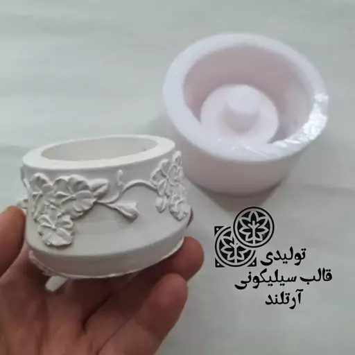 قالب سیلیکونی شات جا شمعی گلدار گل شمعدونی