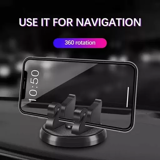 هولدر موبایل چرخشی 360 درجه قابل نصب روی سینه داشبورد ماشین قابل نصب عمودی و افقی موبایل و بهترین گزینه برای تمامی ماشین
