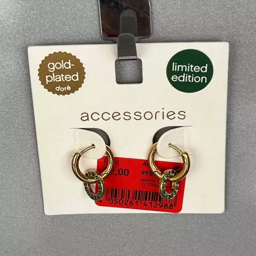 گوشواره نگینی روکش طلا  Accessories