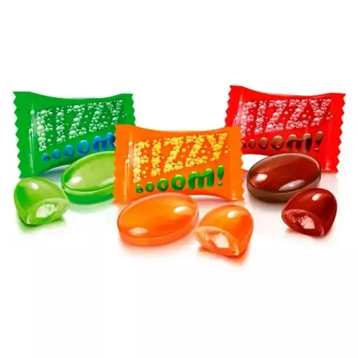 آبنبات گازدار فیزی پذیرایی اوکراینی روشن 3 طعم ، Roshen fizzy 