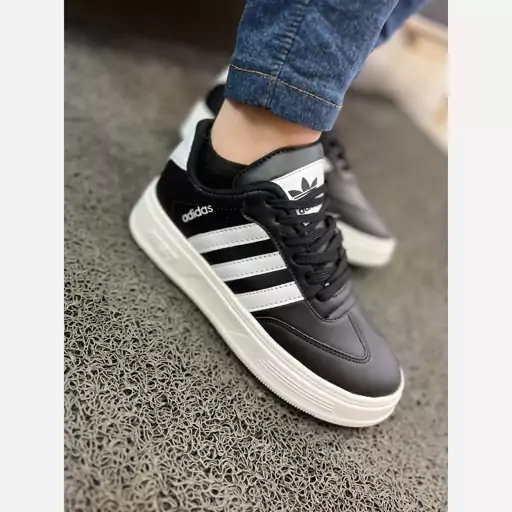 کتونی آدیداس سامبا مشکی سفید کرم دخترانه زنانه کفش ونس اسپرت اسپورت ادیداس ADIDAS SAMBA طبی شیک لژدار لژ دار سبک دوسبسهف