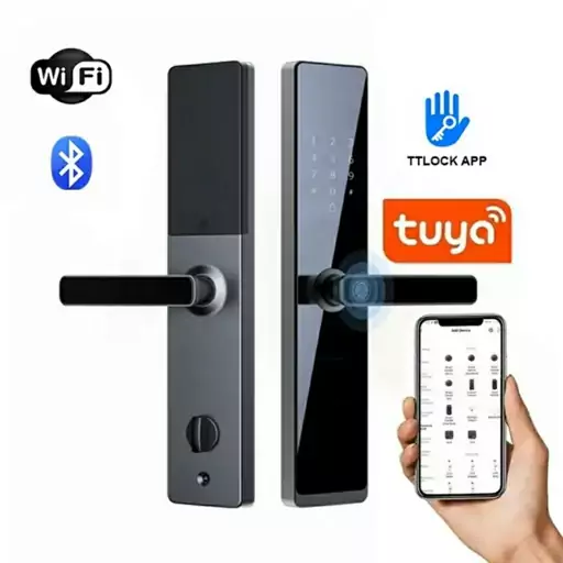 دستگیره هوشمند اثرانگشتی تویا tuya قفل هوشمند wifi قفل دیجیتال برند smart lock دستگیره دیجیتال 