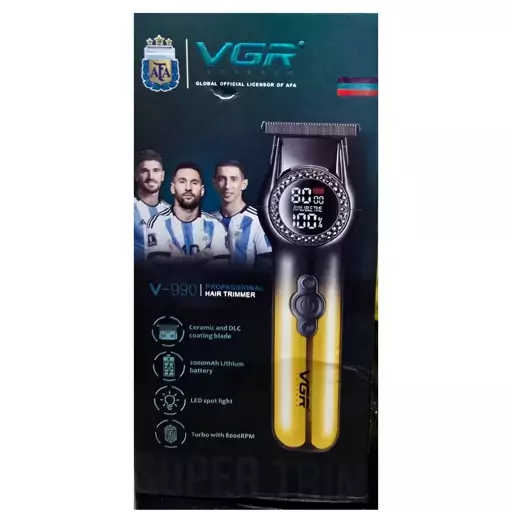 ماشین اصلاح موی سر و صورت وی جی ار مدل V-990 ریش تراش خط زن حجم زن شیور 