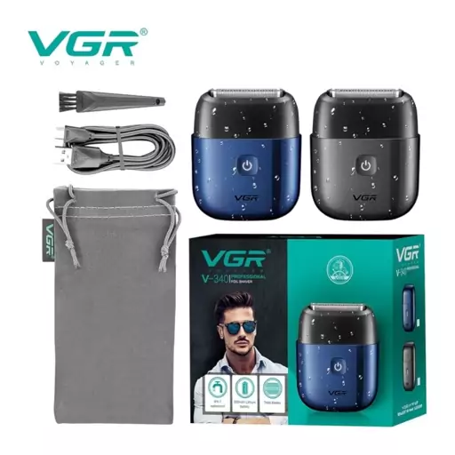 شیور حرفه ای ضدآب وی جی آر مدل VGR V-340 ریش تراش ماشین اصلاح  صفر زن خط زن حجم زن 