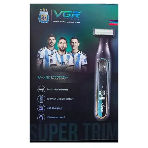 بادی گروم ماشین اصلاح صورت و بدن ضد آب برند VGR مدل V-360  ریش تراش شیور خط زن حجم زن 