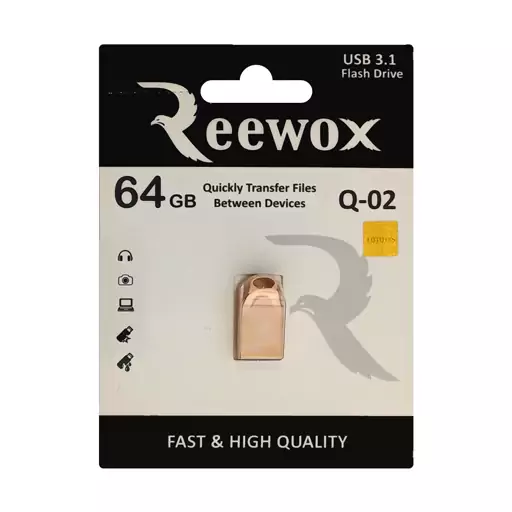 فلش 64 گیگ Reewox مدل Q-02 USB3.1