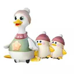 اردک و جوجه موزیکال هولی تویز سنسور دار مدل Hola Toys Musical Waddling Duck Family HE9987