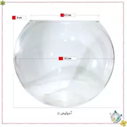 ظرف شیشه ایی طرح آمیتیس 5  (پس کرایه)