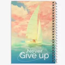 دفتر مشق 50 برگ خندالو طرح Never Give Up کد N2331