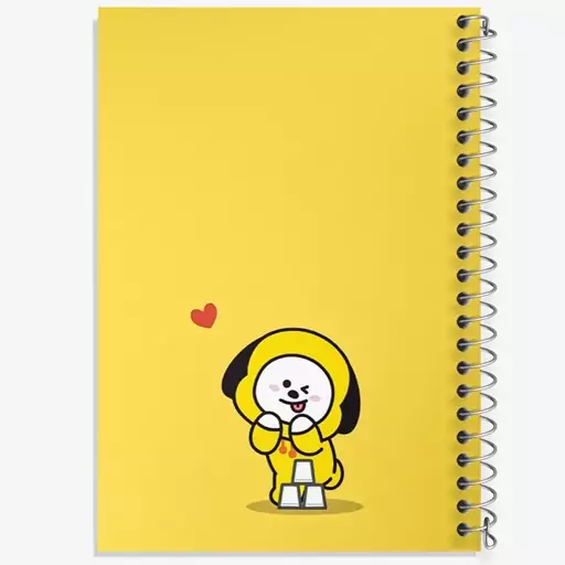 دفتر مشق 100 برگ خندالو طرح چیمی BT21 Chimmy کد 4453