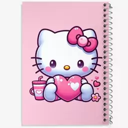 دفتر مشق 50 برگ خندالو طرح هلو کیتی (Hello Kitty) کد F7198