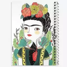 دفتر مشق 100 برگ خندالو طرح فریدا کالو Frida Kahlo  کد 3716