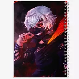 دفتر مشق 100 برگ خندالو طرح کانکی کن انیمه توکیو غول Tokyo Ghoul  کد 11889