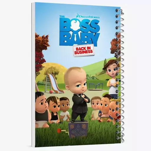 دفتر مشق 100 برگ خندالو طرح بچه رئیس Boss Baby  کد 12512