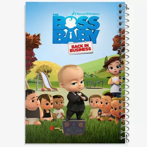 دفتر مشق 100 برگ خندالو طرح بچه رئیس Boss Baby  کد 12512