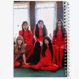 دفتر مشق 100 برگ خندالو طرح گروه رد ولوت Red Velvet  کد 13012