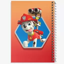 دفتر مشق 100 برگ خندالو طرح مارشال سگ های نگهبان Paw Patrol  کد 12588