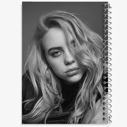 دفتر مشق 50 برگ خندالو طرح بیلی آیلیش Billie Eilish  کد 2651