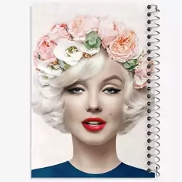 دفتر مشق 50 برگ خندالو طرح مرلین مونرو Marilyn Monroe  کد 3978