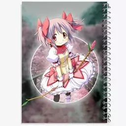 دفتر مشق 100 برگ خندالو طرح مادوکا کانام انیمه مادوکا مجیکا Madoka Magica  کد 18403