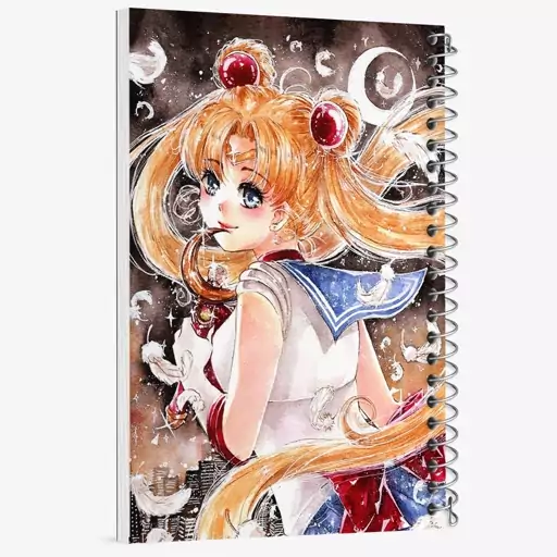 دفتر مشق 100 برگ خندالو طرح اوساگی تسوکینو انیمه سیلور مون Sailor Moon  کد 17433