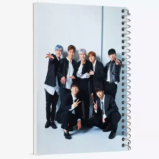 دفتر مشق 50 برگ خندالو طرح گروه مانستا اکس MONSTA X  کد 12245