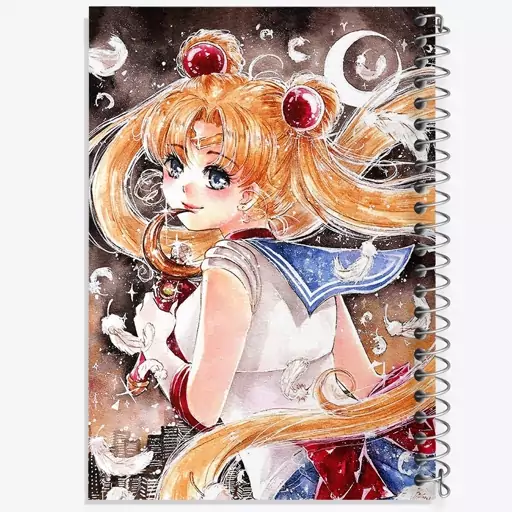 دفتر مشق 100 برگ خندالو طرح اوساگی تسوکینو انیمه سیلور مون Sailor Moon  کد 17433