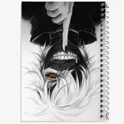 دفتر مشق 50 برگ خندالو طرح کانکی کن انیمه توکیو غول Tokyo Ghoul  کد 11901