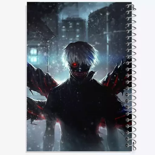 دفتر مشق 50 برگ خندالو طرح کانکی کن انیمه توکیو غول Tokyo Ghoul  کد 11880