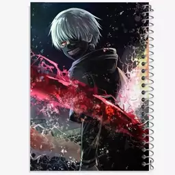 دفتر مشق 50 برگ خندالو طرح کانکی کن انیمه توکیو غول Tokyo Ghoul  کد 11891