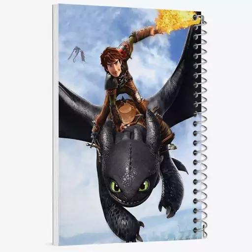 دفتر مشق 50 برگ خندالو طرح اژدها سواران DreamWorks Dragons  کد 13755