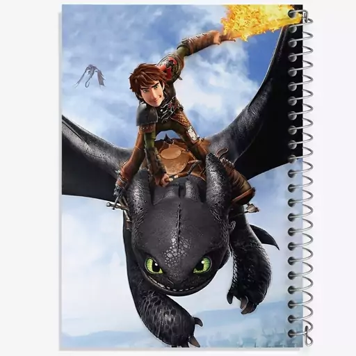 دفتر مشق 50 برگ خندالو طرح اژدها سواران DreamWorks Dragons  کد 13755