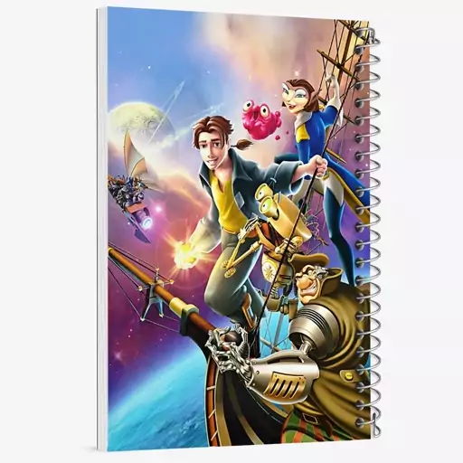 دفتر مشق 50 برگ خندالو طرح انیمیشن سیاره گنج Treasure Planet  کد 13760