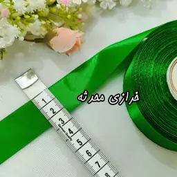 ربان ساتن سبز سیدی مخصوص گلسازی روبان 25 میل(متری و رولی)