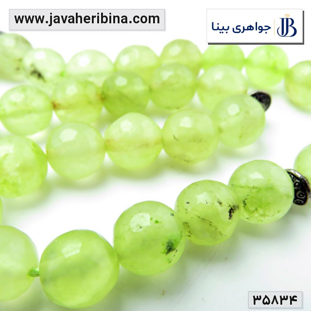 تسبیح عقیق سبز کاهویی 33 دانه کد35834