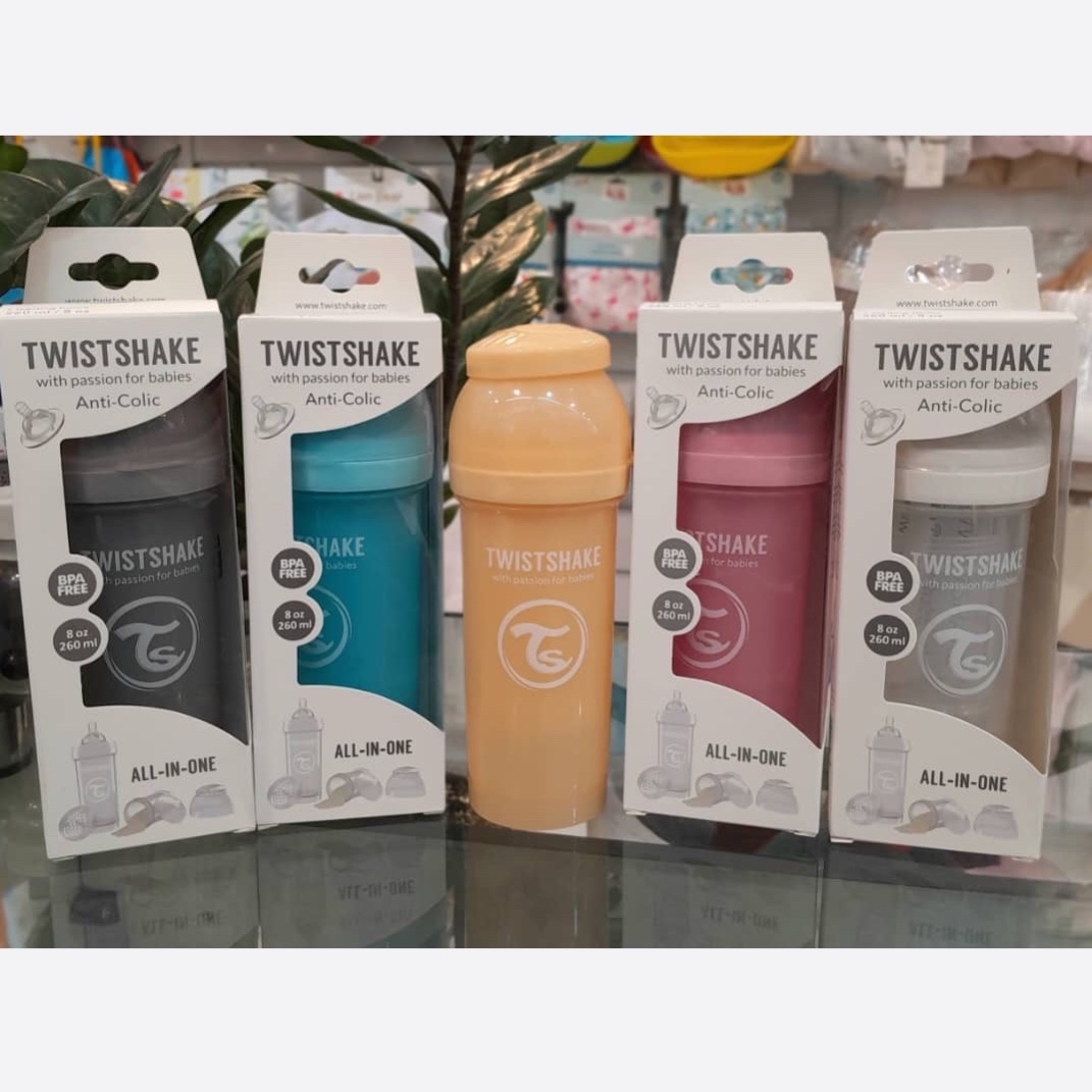 شیشه شیر آنتی کولیک 260میل توویست شیکtwist shake